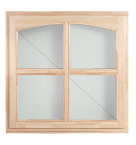 Delta-Therm BELSŐ ÍVES kazettás fa fix ablak