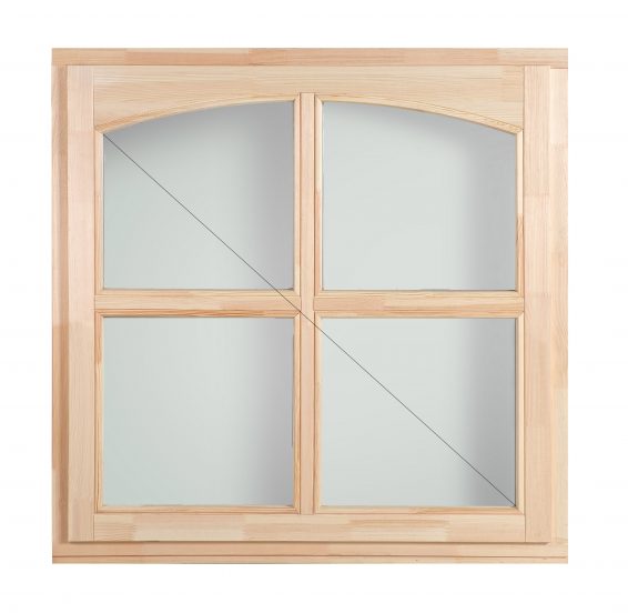 Delta-Therm BELSŐ ÍVES kazettás fa fix ablak