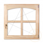 Delta-Therm BESLSŐ ÍVES kazettás fa bukó-nyíló ablak