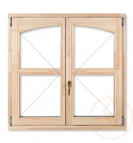 Delta-Therm KFNY középen felnyíló BELSŐ ÍVES kazettás fa ablak