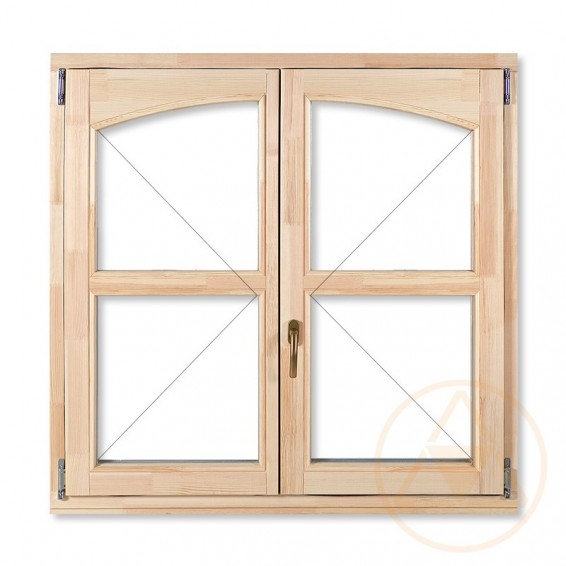 Delta-Therm KFNY középen felnyíló BELSŐ ÍVES kazettás fa ablak