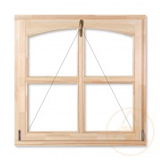 Delta-Therm BESLSŐ ÍVES kazettás fa bukó ablak