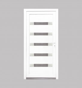 Hidas alumínium rátétes műanyag bejárati ajtó