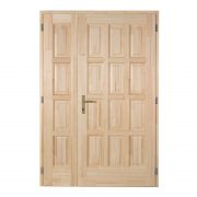 Ámor tele kétszárnyú fenyő bejárati ajtó