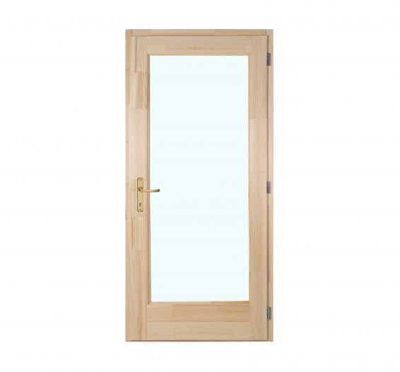 Mélyen üveges fenyő bejárati ajtó