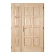 Szikra 8 tele kétszárnyú fenyő bejárati ajtó
