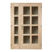 Szikra 8 üveges kétszárnyú fenyő bejárati ajtó