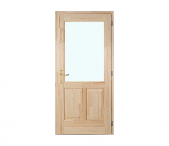 Félig üveges fenyő bejárati ajtó