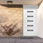 Alumínium rátétes műanyag bejárati ajtók