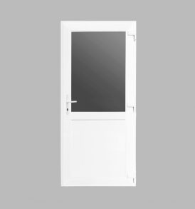 Porta félig üveges bejárati ajtó