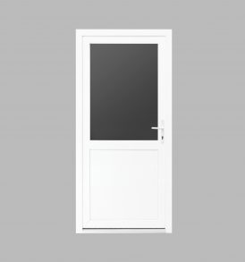 R3K félig üveges műanyag mellékbejárati ajtó