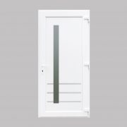 Vértes alumínium rátétes műanyag bejárati ajtó