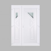 Visztula 1 üveges kétszárnyú vákuumpaneles műanyag bejárati ajtó