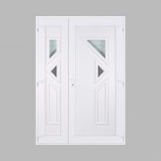 Visztula 2 üveges kétszárnyú vákuumpaneles műanyag bejárati ajtó