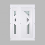 Visztula 3 üveges kétszárnyú vákuumpaneles műanyag bejárati ajtó