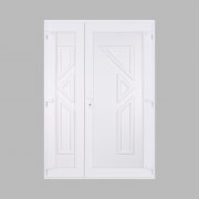 Visztula tele kétszárnyú vákuumpaneles műanyag bejárati ajtó