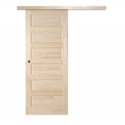 Zebra 6 fenyő tolóajtó natúr síntakarással