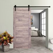 Zánka laminált felületű Szürke Kent tolóajtó fekete sínnel