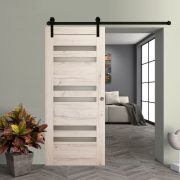 Zánka laminált felületű Piemona tolóajtó fekete síntakaróval