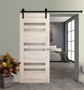 Zánka laminált felületű Piemona tolóajtó fekete síntakaróval