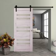 Zánka laminált felületű Piemona tolóajtó fekete sínnel