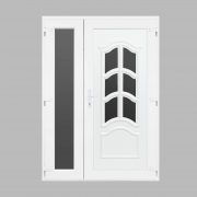 Ipoly vákuumpaneles műanyag bejárati ajtó oldalszárnnyal