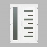 Zebra 7 műanyag bejárati ajtó oldalszárnnyal