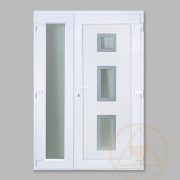 Avas műanyag bejárati ajtó oldalszárnnyal