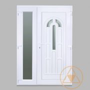 Boszporusz 3 középen üveges vákuumpaneles műanyag bejárati ajtó oldalszárnnyal