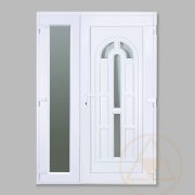 Boszporusz 4 középen üveges vákuumpaneles műanyag bejárati ajtó oldalszárnnyal