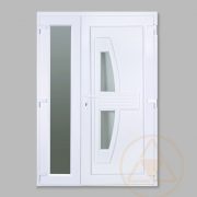 Dráva üveges vákuumpaneles műanyag bejárati ajtó oldalszárnnyal