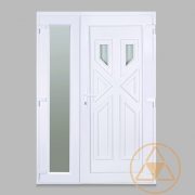 Drina 2 üveges vákuumpaneles műanyag bejárati ajtó oldalszárnnyal