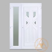 Drina 4 üveges vákuumpaneles műanyag bejárati ajtó oldalszárnnyal