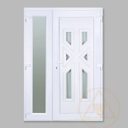 Drina 6 üveges vákuumpaneles műanyag bejárati ajtó oldalszárnnyal