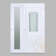 Odera nagy üveges vákuumpaneles műanyag bejárati ajtó oldalszárnnyal