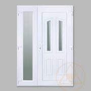 Pó 2 üveges vákuumpaneles műanyag bejárati ajtó oldalszárnnyal