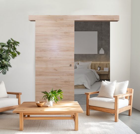 Partmenti Tölgy HDF borításó tolóajtó síntakarással