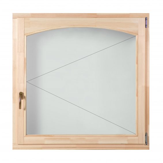 Delta-Therm BELSŐ ÍVES kazettás nyíló fa ablak