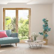 Delta-Therm KFNY BKNY kétszárnyú bukó-nyíló fa erkélyajtók